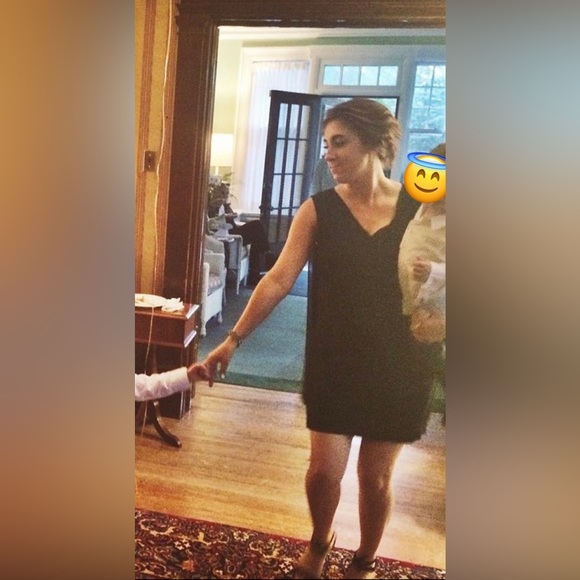 Little Black Dress with Cape Detail - Picture 5 of 5